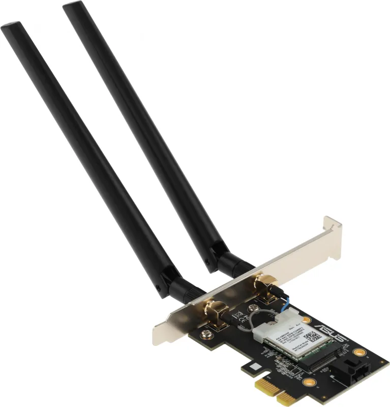 Адаптер ASUS PCE-AXE5400//WIFI 802.11ax, 2402 + 574Mbps, PCI-E Adapter, 2 antenna; 90IG07I0-ME0B10