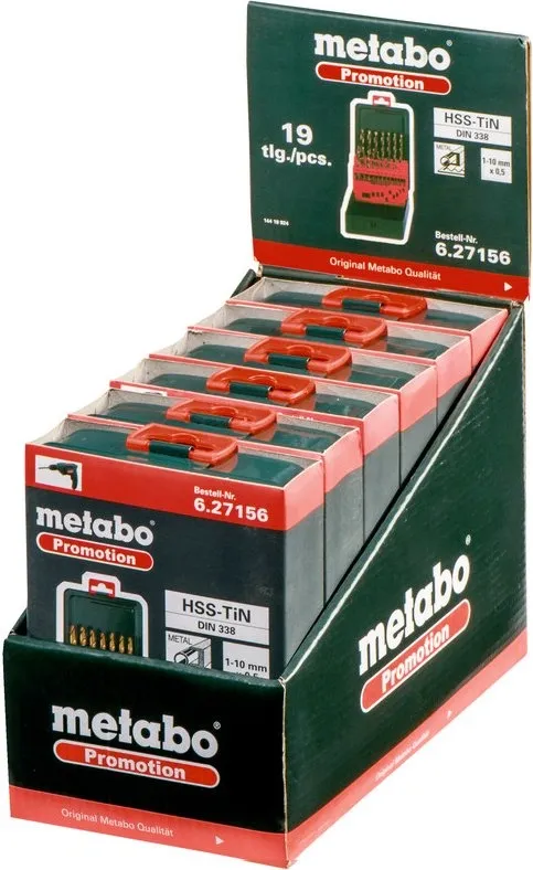Набор сверл Metabo 627156000 по металлу (19пред.) для дрелей