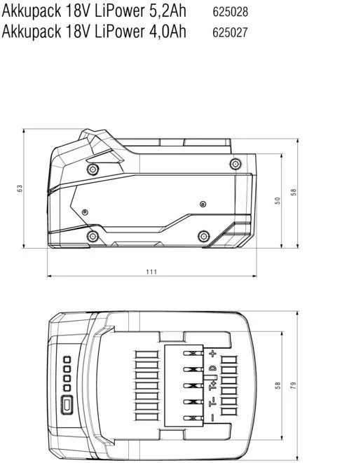 Батарея аккумуляторная Metabo LI-Power 18В 5.2Ач Li-Ion (625028000)