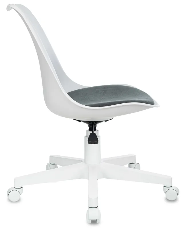 Кресло Бюрократ CH-W333 белый сиденье серый Alfa 44 крестов. пластик пластик белый