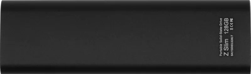SSD накопитель Netac Z SLIM Black 128GB USB 3.2 Gen 2 Type-C External SSD, R/W up to 510MB/440MB/s,with USB-C to USB-A cable and USB-A to USB-C adapter 3Y wty