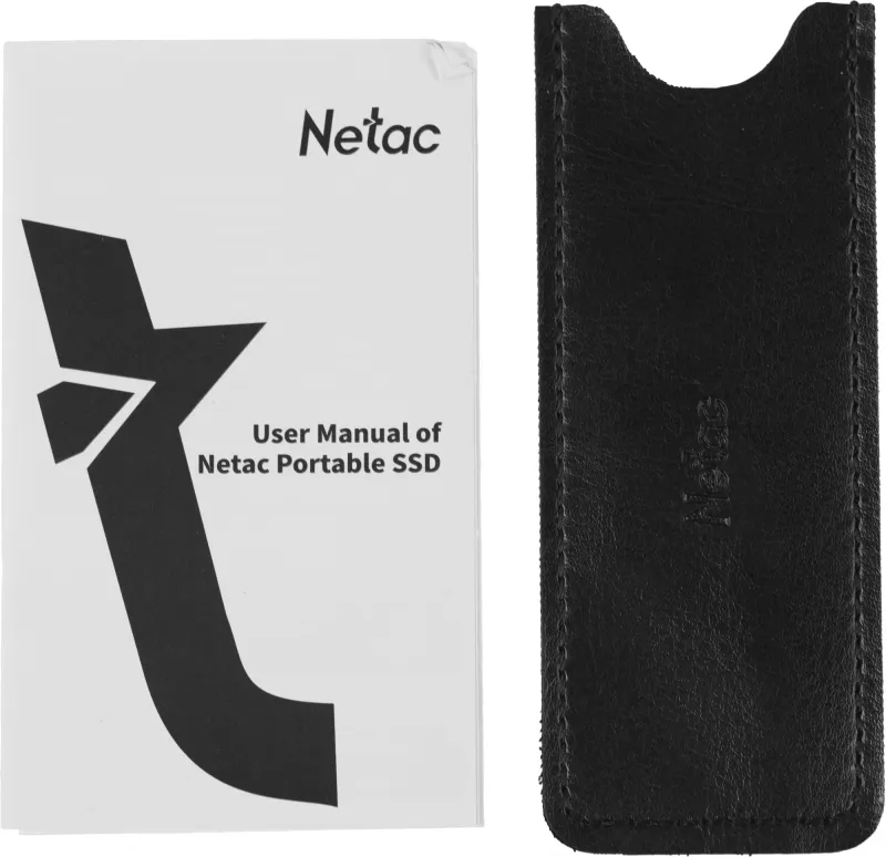 SSD накопитель Netac Z SLIM Black 500GB USB 3.2 Gen 2 Type-C External SSD, R/W up to 550MB/480MB/s,with USB-C to USB-A cable and USB-A to USB-C adapter 3Y wty