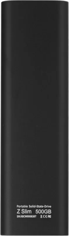 SSD накопитель Netac Z SLIM Black 500GB USB 3.2 Gen 2 Type-C External SSD, R/W up to 550MB/480MB/s,with USB-C to USB-A cable and USB-A to USB-C adapter 3Y wty