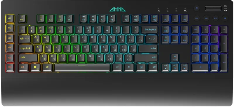 Клавиатура GMNG GG-KB770XP механическая черный USB Multimedia for gamer LED (подставка для запястий) (1901099)
