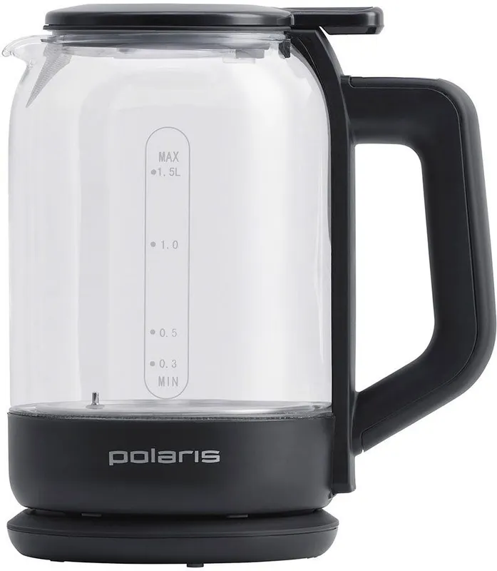 Чайник электрический Polaris PWK 1712CGLD WIFI IQ Home 1.5л. 2150Вт черный корпус: стекло/пластик (PWK 1712CGLD)