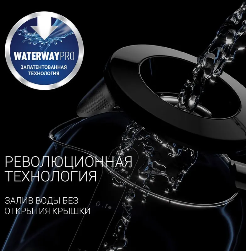 Чайник электрический Polaris PWK 1712CGLD WIFI IQ Home 1.5л. 2150Вт черный корпус: стекло/пластик (PWK 1712CGLD)