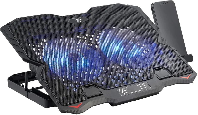 Подставка для ноутбука Digma D-NCP150-2 15.6"360x260x27мм 38дБ 2xUSB 2x 120ммFAN 650г металл/пластик черный