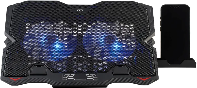 Подставка для ноутбука Digma D-NCP150-2 15.6"360x260x27мм 38дБ 2xUSB 2x 120ммFAN 650г металл/пластик черный