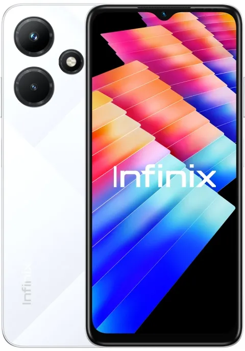 Смартфон Infinix X669D Hot 30i 128Gb 4Gb белый моноблок 3G 4G 2Sim 6.56" 720x1612 Android 12 13Mpix 802.11 a/b/g/n/ac NFC GPS GSM900/1800 GSM1900 TouchSc FM microSD max1024Gb