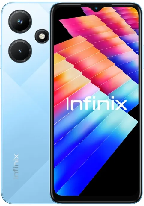 Смартфон Infinix X669D Hot 30i 128Gb 8Gb голубой моноблок 3G 4G 2Sim 6.56" 720x1612 Android 12 13Mpix 802.11 a/b/g/n/ac NFC GPS GSM900/1800 GSM1900 TouchSc FM microSD max1024Gb