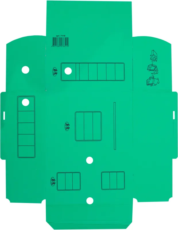 Короб архивный Silwerhof микрогофрокартон корешок 150мм зеленый (упак.:3шт)