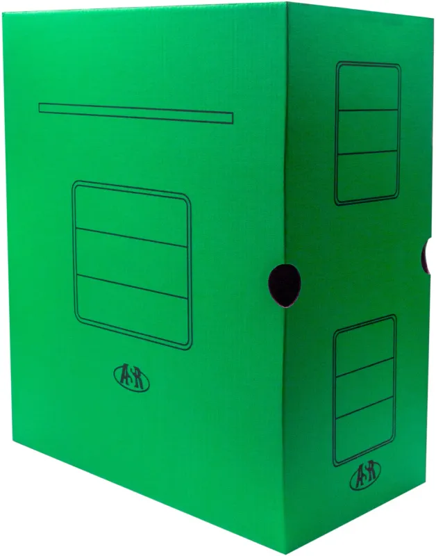 Короб архивный Silwerhof микрогофрокартон корешок 150мм зеленый (упак.:3шт)