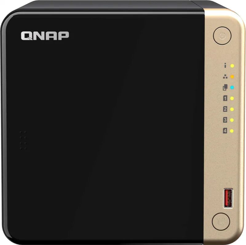 Система хранения данных QNAP SMB 2C 2GhzCPU/8Gb/upto 4HDD, up to 20 with TL-D800C/SATA(3,5" 2,5")/ 2xUSB3.2 2xUSB2.0/1xHDMI/1xExp.slot/2x2,5Gb/iSCSI/1xPS/3YW TS-464-8G-EU-RU