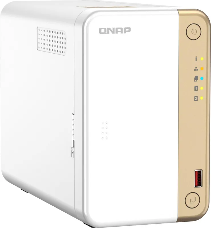 Системы хранения данных QNAP CHANNEL 2C 2GhzCPU/4Gb/upto 2HDD, upto 18 with TL-D800C/SATA(3,5'')/ 2xUSB3.2 2xUSB2.0/1xHDMI/1xExp.slot/1x2,5Gb/iSCSI/1xPS/2YW TS-262-4G-EU-RU
