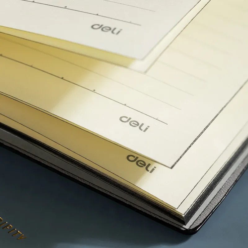 Блокнот Deli EN141LPINK A5 210х143мм искусст. кожа 112л линейка мягкая обложка розовый