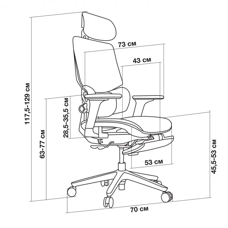 Кресло Cactus CS-CHR-MC01-LGN салатовый сет./эко.кожа с подголов. крестов. пластик подст.для ног