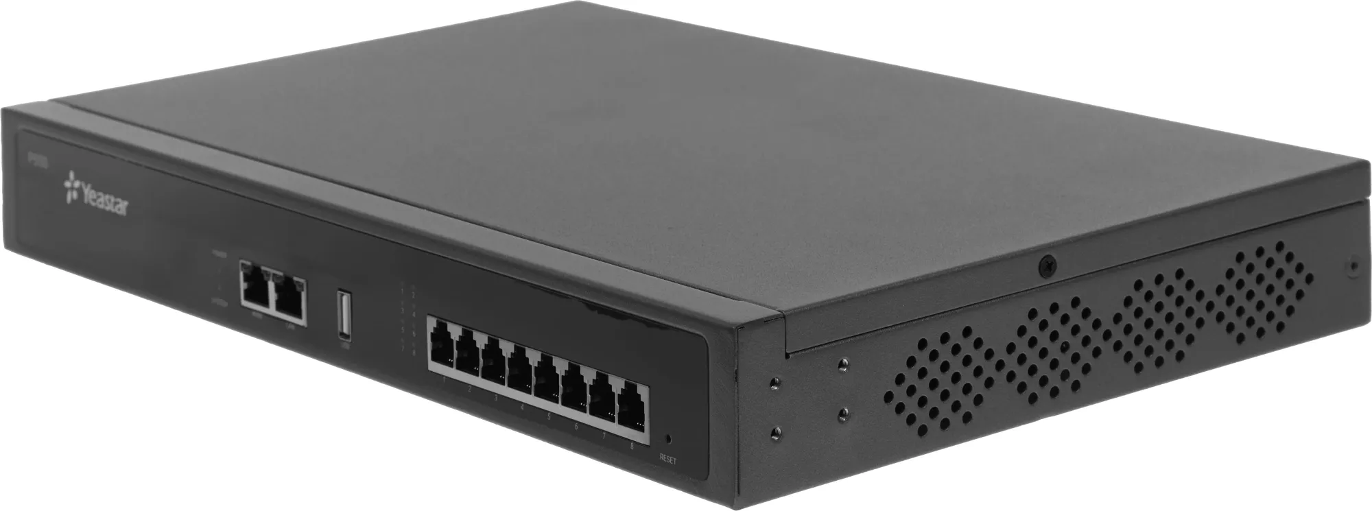 YEASTAR IP-АТС до 50 абонентов и до 25 одновременных вызовов, позволяет подключать аналоговые линии/телефоны, линии BRI и GSM-линию посредством дополнительных модулей, поддерживает протоколы MFC R2, S