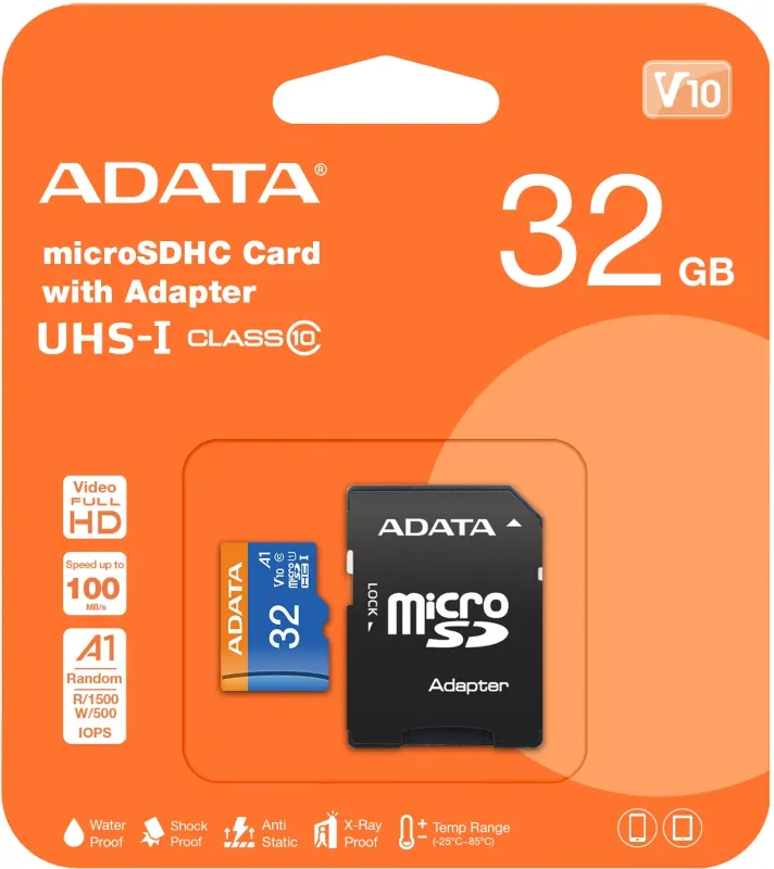 Флеш карта microSDXC 32GB A-Data AUSDH32GUICL10A1-RA1 Premier Pro + adapter