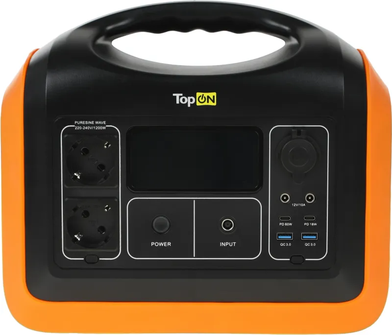 Электростанция портативная TopON TOP-X1200 310000mAh 10A QC3.0/PD3.0 4xUSB черный/оранжевый (103258)