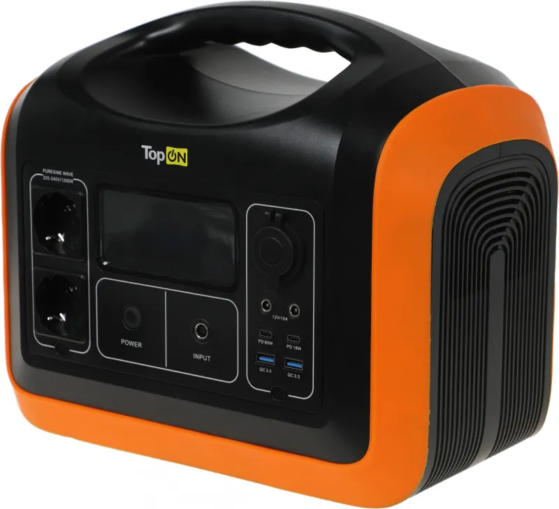 Электростанция портативная TopON TOP-X1200 310000mAh 10A QC3.0/PD3.0 4xUSB черный/оранжевый (103258)
