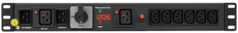 Распределитель питания Powercom MBS1607-1C19-6C13 4*Schuko+1*C19, 16A, 1ph (1919945)