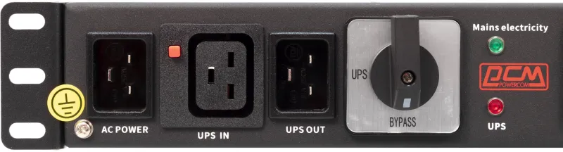 Распределитель питания Powercom MBS1607-1C19-6C13 4*Schuko+1*C19, 16A, 1ph (1919945)