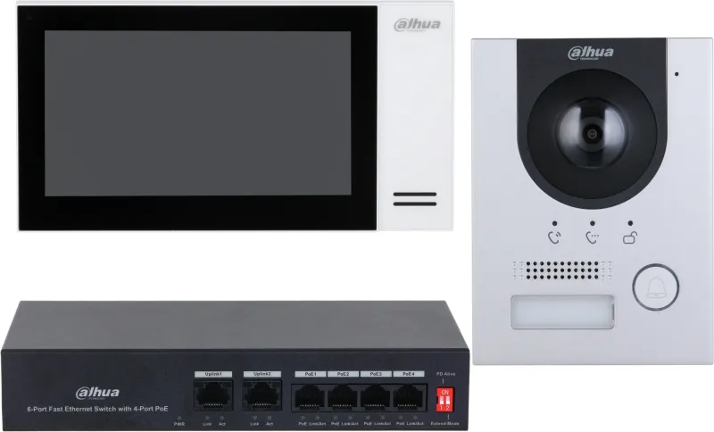 Комплект домофона Dahua DHI-KTP01L(S) черный