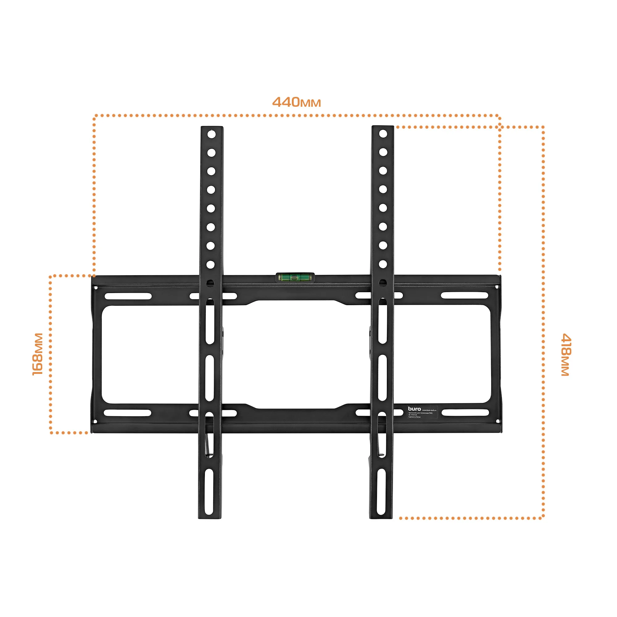 Кронштейн для телевизора Buro FX0S черный 22"-65" макс.35кг настенный фиксированный