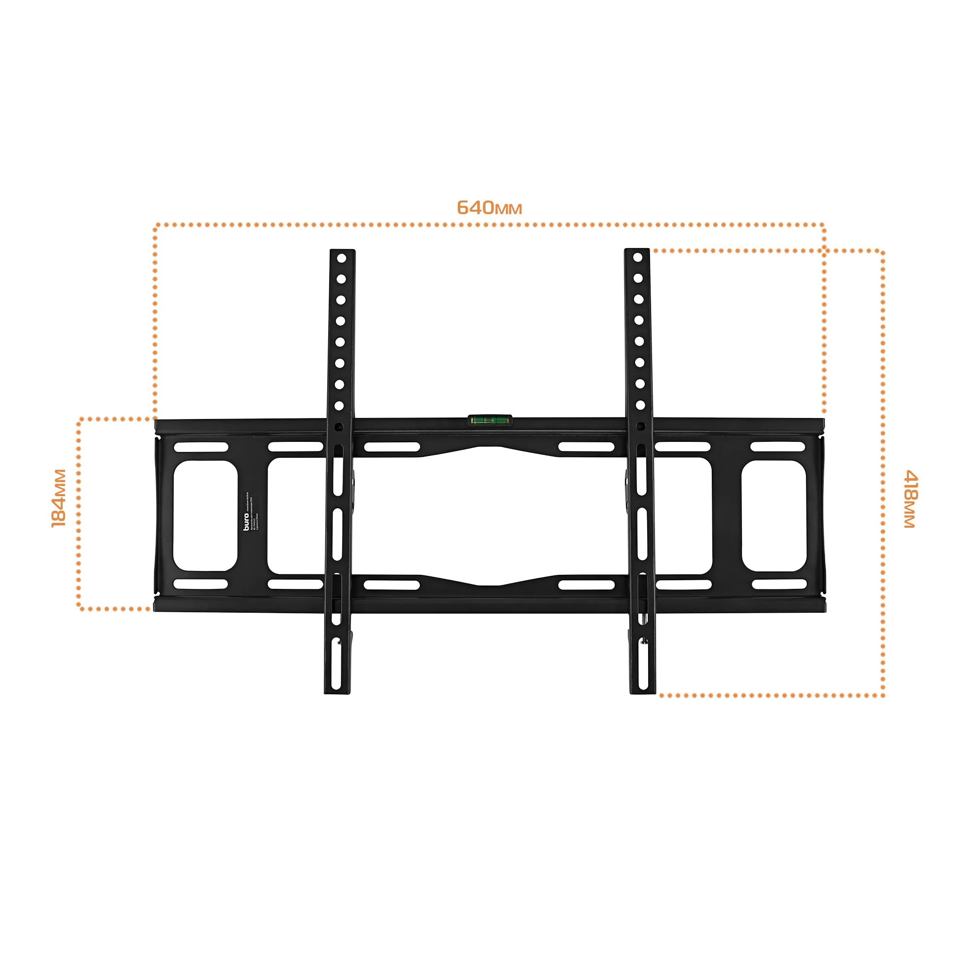 Кронштейн для телевизора Buro FX2S черный 40"-90" макс.55кг настенный фиксированный