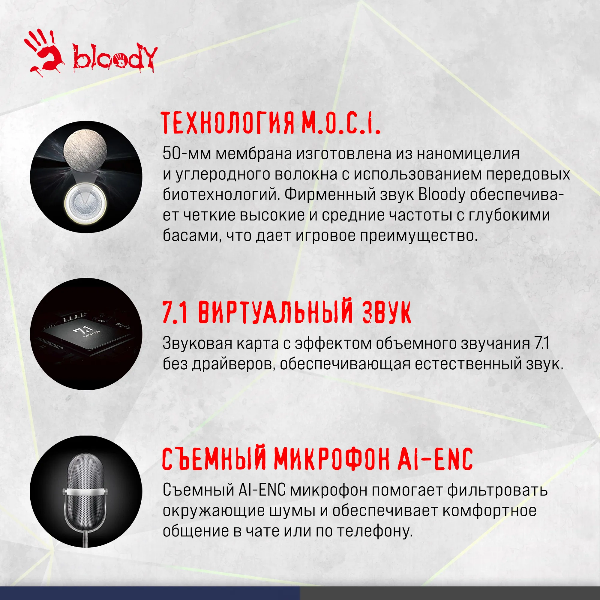 Наушники с микрофоном A4Tech Bloody M590i синий/белый 1м мониторные USB оголовье (M590I SPORTS NAVY)