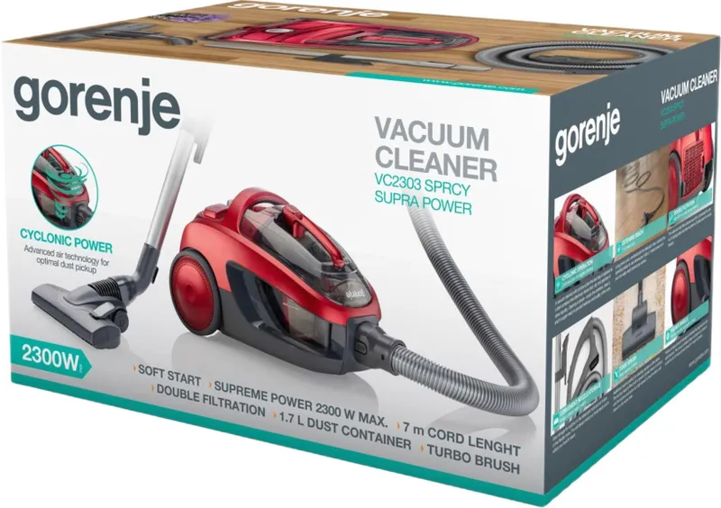 Пылесос Gorenje VC2303SPRCY 2300Вт красный