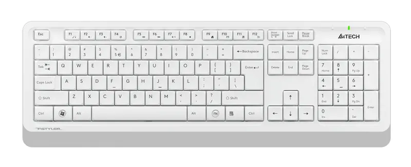 Клавиатура + мышь A4Tech Fstyler FG1010S клав:белый/серый мышь:белый/серый USB беспроводная Multimedia (FG1010S WHITE)