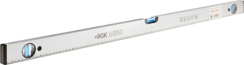 Уровень RGK U3150 пузырьковый 3глаз. магнит. серебристый/черный (752114)