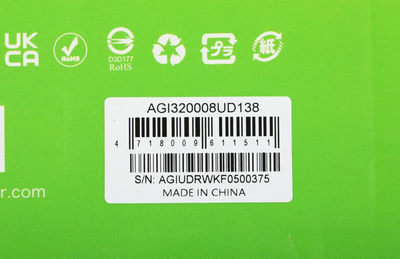 Память DDR4 8Gb 3200MHz AGi AGI320008UD138 UD138 RTL PC4-25600 CL22 DIMM 288-pin 1.2В Ret