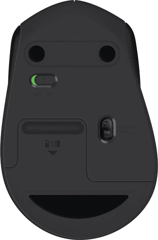 Мышь Logitech M330 Silent Plus черный оптическая (1000dpi) беспроводная USB (2but)