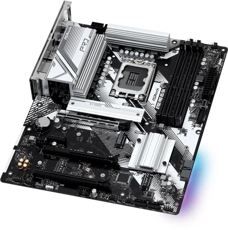 Материнская плата ASROCK B760 PRO RS/D4, LGA1700, B760, 4*DDR4, HDMI+DP, 4xSATA3 6.0 (RAID), M.2 Socket, 4xUSB 3.2, 2xUSB2.0, Type-C, ATX; 90-MXBKS0-A0UAYZ