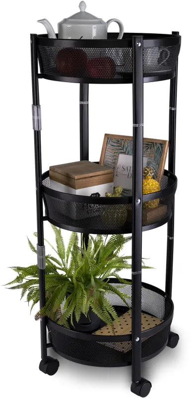 Этажерка Domfy DHC-FC30862 34.2x34.2x83.6см d=34.2см черный