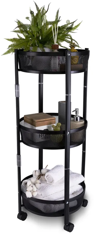 Этажерка Domfy DHC-FC30862 34.2x34.2x83.6см d=34.2см черный