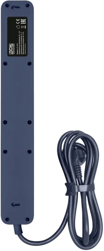 Сетевой фильтр Powercom SP-06W 5,0 м 5.0м (6 розеток) белый/серый (коробка)