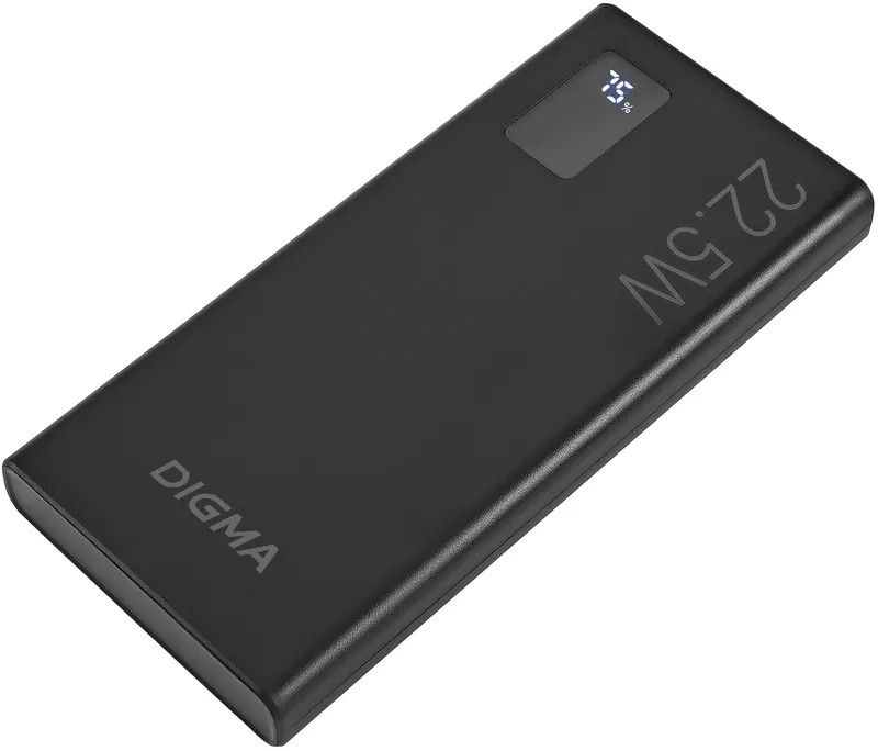 Мобильный аккумулятор Digma DGPF10A 10000mAh QC3.0/PD3.0 22.5W 5A 2xUSB-A/USB-C черный (DGPF10A22PBK)