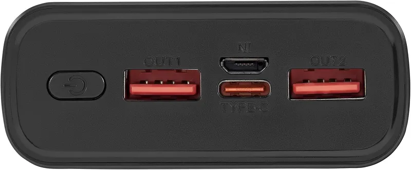 Мобильный аккумулятор Digma DGPF20A 20000mAh QC3.0/PD3.0 22.5W 3A 2xUSB-A/USB-C черный (DGPF20A22PBK)