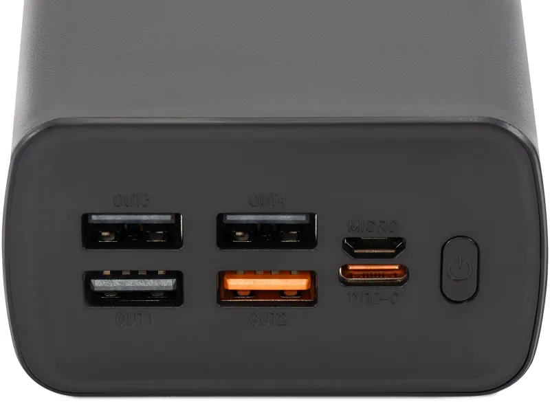 Мобильный аккумулятор Digma DGPF30A 30000mAh QC3.0/PD3.0 22.5W 3A 4xUSB-A/USB-C черный (DGPF30A22ABK)