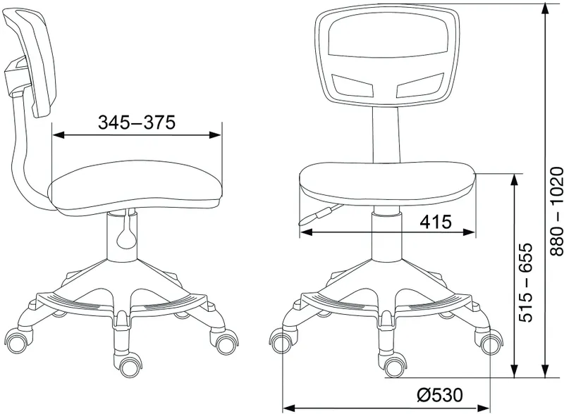 Кресло детское Бюрократ CH-299-F красный TW-35N сиденье мультиколор красные губы сетка/ткань крестов. пластик подст.для ног