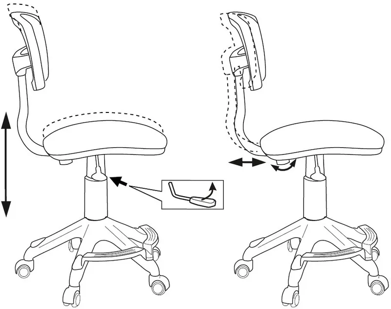 Кресло детское Бюрократ CH-299-F красный TW-35N сиденье мультиколор красные губы сетка/ткань крестов. пластик подст.для ног