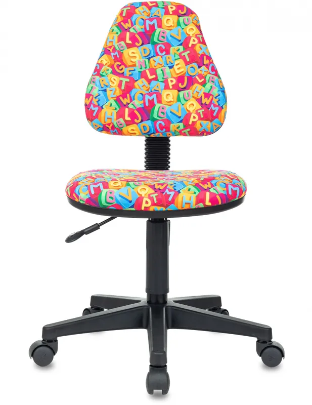 Кресло детское Бюрократ KD-4 мультиколор алфавит крестов. пластик