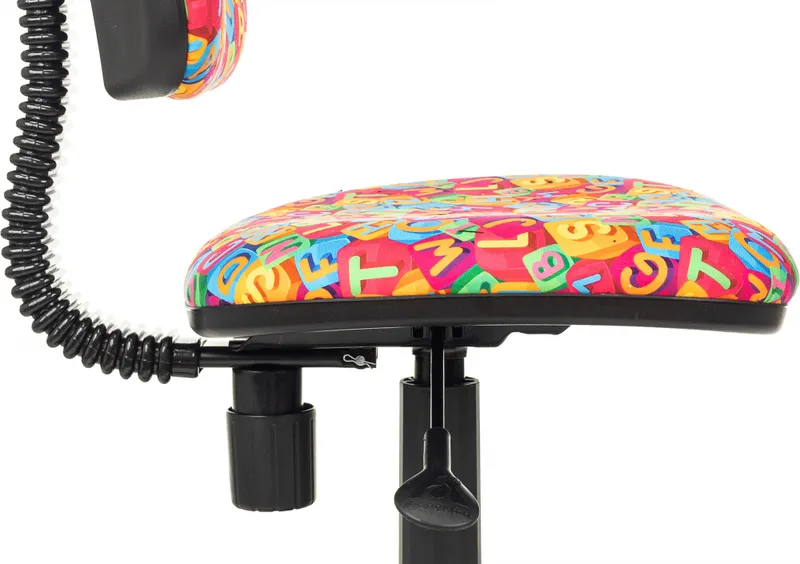 Кресло детское Бюрократ KD-4 мультиколор алфавит крестов. пластик