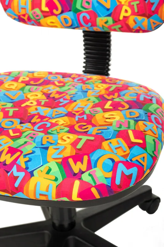 Кресло детское Бюрократ KD-4 мультиколор алфавит крестов. пластик