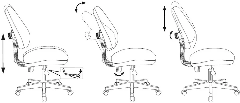 Кресло детское Бюрократ KD-4 мультиколор алфавит крестов. пластик