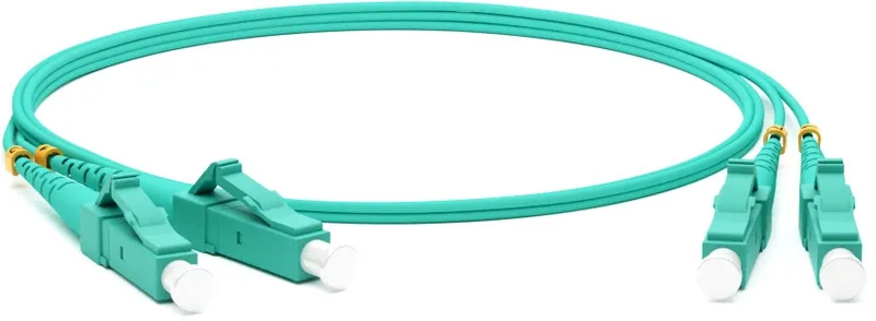 Патч-корд Hyperline FC-D2-503-LC/PR-LC/PR-H-3M-LSZH-AQ 2x50/125 OM3 LC дуплекс-LC дуплекс 3м LSZH аквамарин