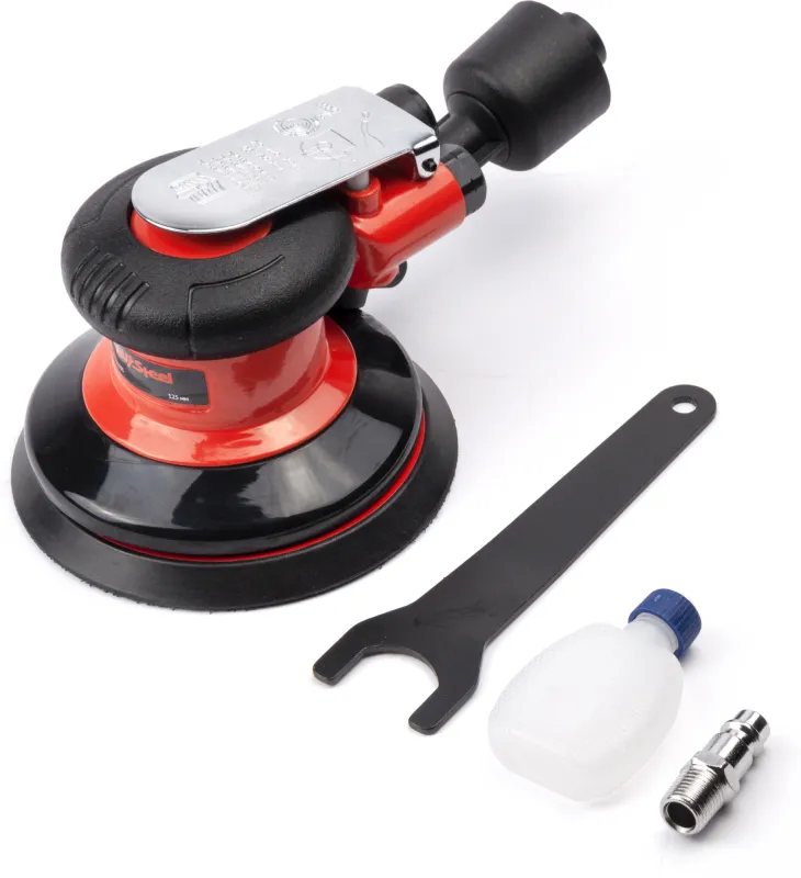 Шлифмашина орбитальная Av Steel AV-701335 128л/мин d=125мм оранжевый/черный